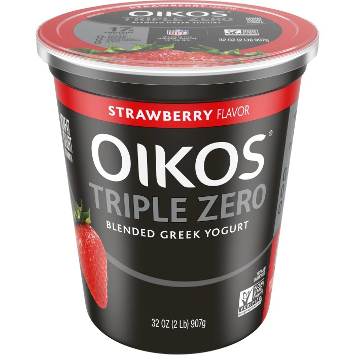 Oikos triple zero yogurt nutrition facts