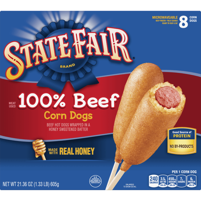 Nutrition facts corn dog