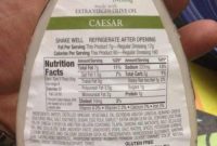 Caesar dressing nutrition facts calories