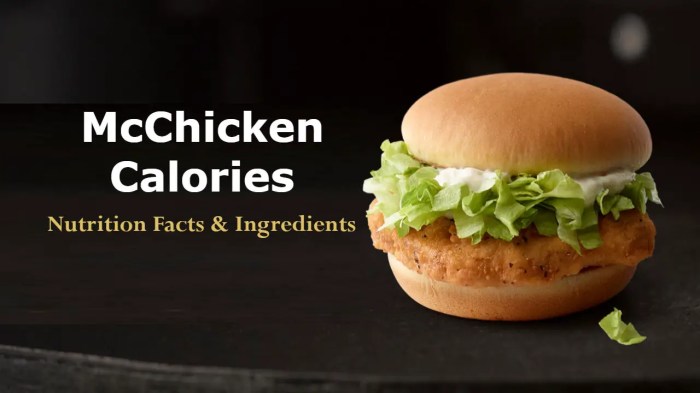 Mcdonalds mcchicken nutrition facts