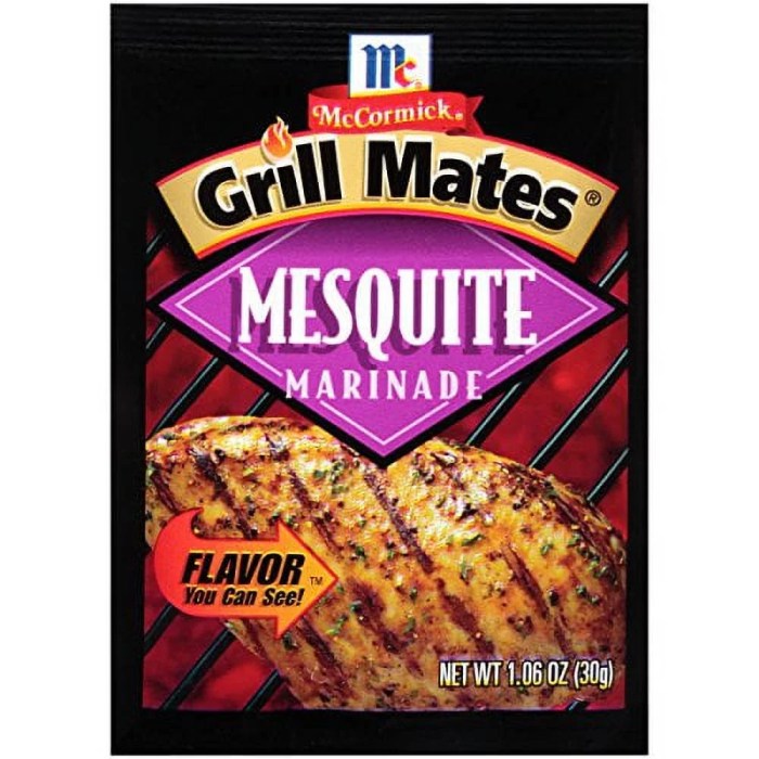 Mccormi mesquite marinade nutrition facts