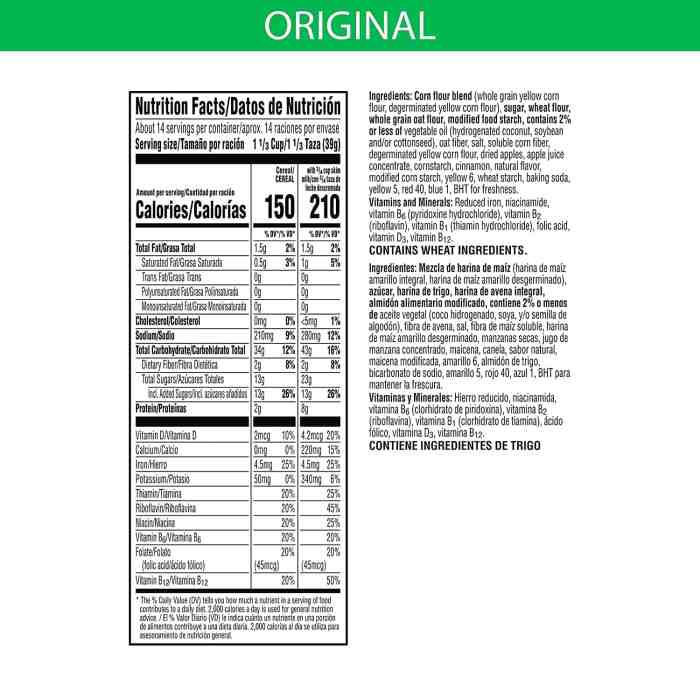 Apple jacks nutrition facts