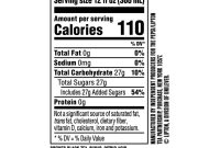 Nutrition facts for 30 oz sweet tea