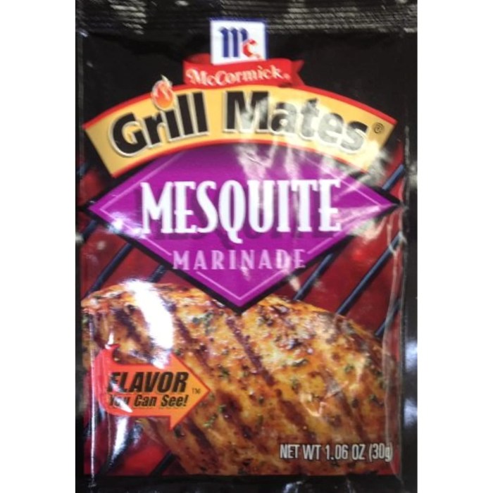 Mccormi mesquite marinade nutrition facts