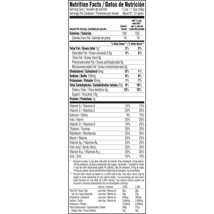 Apple jacks nutrition facts